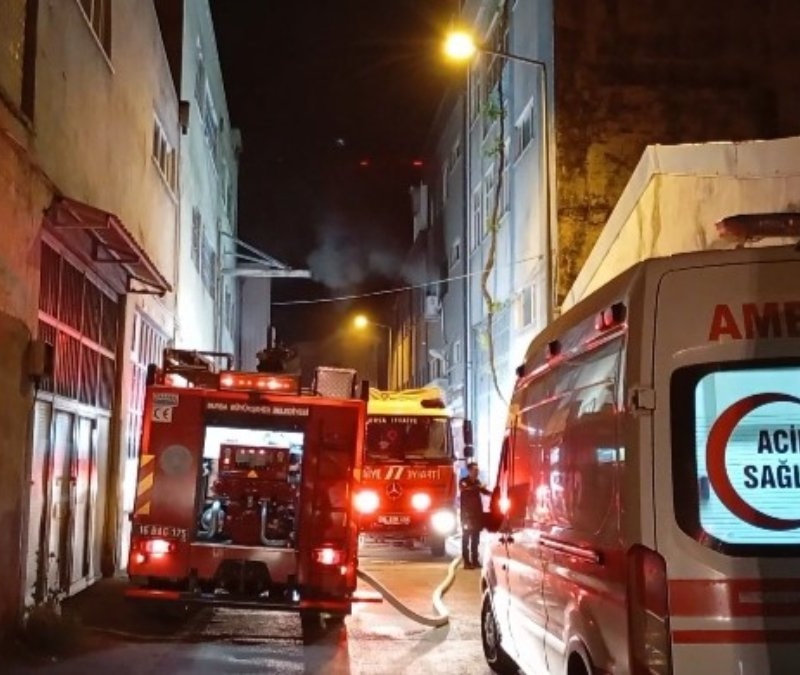 Bursa'da tekstil atölyesinde korkutan yangın