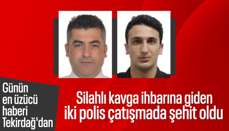 Tekirdağ'da çıkan çatışmada 2 polis şehit oldu