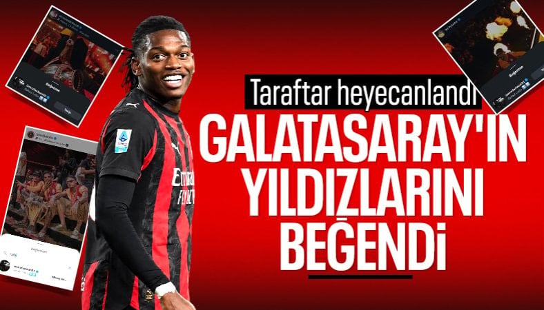 Rafael Leao, Galatasaraylı oyuncuların şampiyonluk paylaşımlarını beğendi