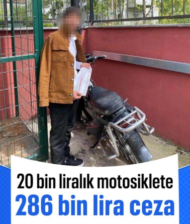 Sinop'ta 20 bin liralık motosiklete 286 bin lira ceza kesildi