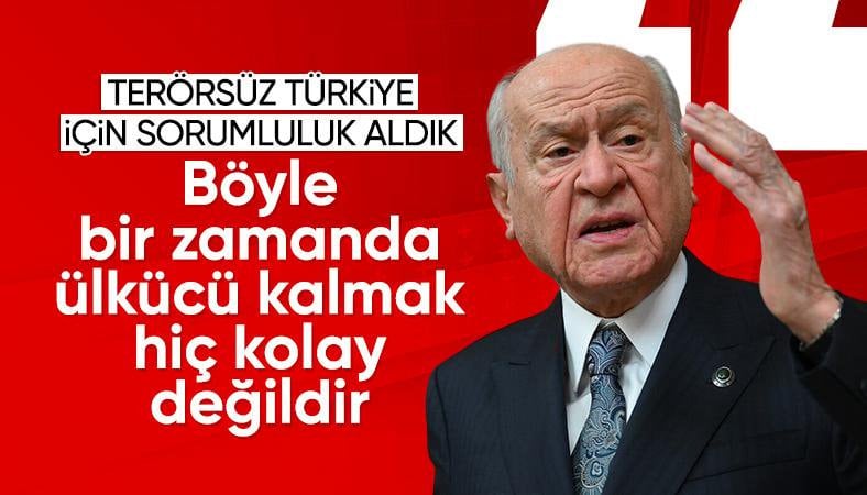 Devlet Bahçeli'den 'Terörsüz Türkiye' çağrısı: Üzerinize düşen yük büyük
