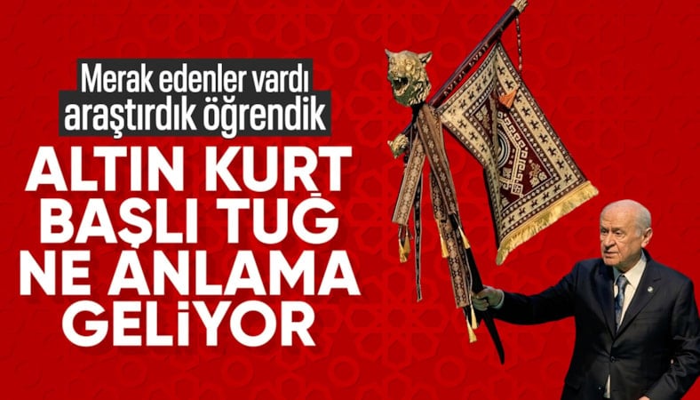 Devlet Bahçeli'ye verilen altın kurt başlı tuğun anlamı