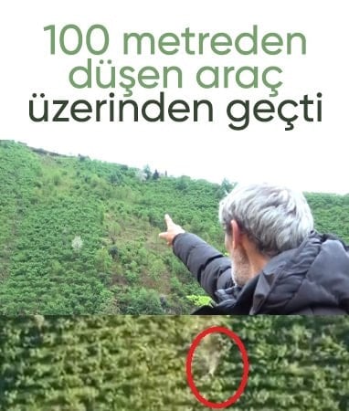 Giresun'da dehşet kaza: Yamaçtan yuvarlanan araç üzerinden geçti