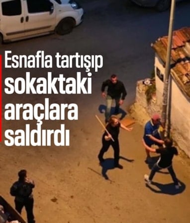 Aydın'da alkollü şahıs park halindeki araçlara zarar verdi