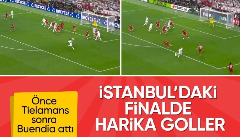 İstanbul'daki finalde harika goller! Tielemans ve Buendia nefis attı