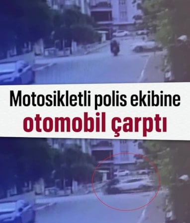 Antalya'da polis motosikletiyle otomobil çarpıştı: 3 yaralı