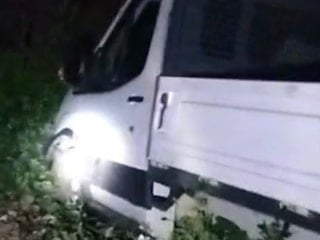 Bursa'da kamyonet şarampole uçtu