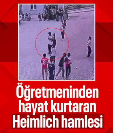 Hatay'da boğazına poğaça kaçan öğrenciyi, öğretmenin Heimlich hamlesi kurtardı