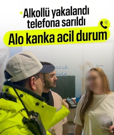 Bursa'da alkollü yakalanan kadın sürücü telefona sarıldı: Alo kanka acil durum