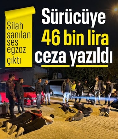 Kütahya'da silah sanılan ses egzoz çıktı: 46 bin lira ceza kesildi