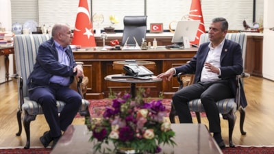 Ümit Özdağ ile Özgür Özel, CHP Genel Merkezi'nde bir araya geldi