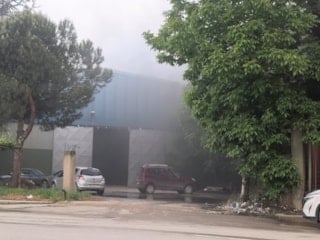 Bursa'da sunta fabrikasında korkutan yangın