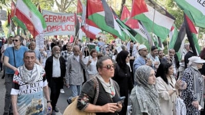 Berlin'de Filistin'e destek gösterisi düzenlendi