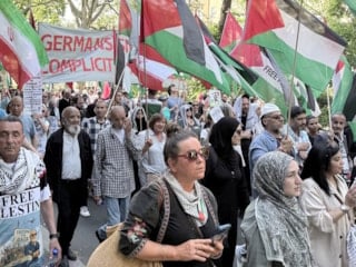 Berlin'de Filistin'e destek gösterisi düzenlendi