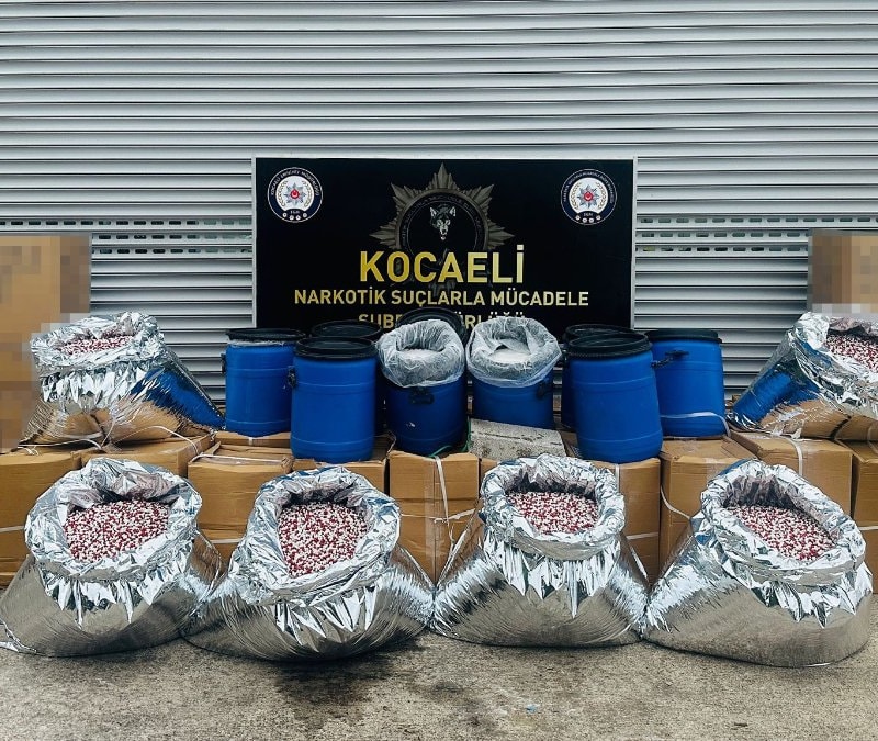 Kocaeli’de uyuşturucu operasyonu: 40 milyon uyuşturucu hap üretimi engellendi