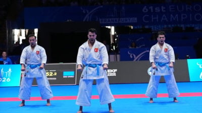 Türkiye, erkek takım katada Avrupa ikincisi oldu