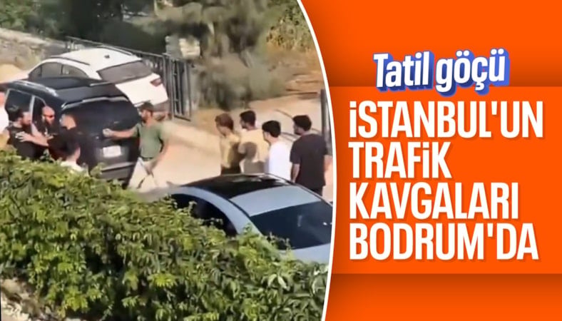 Bayram için Bodrum'a gidenler trafikte kavga etti