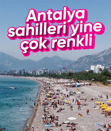Antalya’da bayram tatilinde sahiller doldu