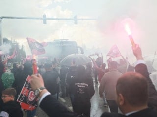 Süper Lig'e çıkan Çorum FK, kentte coşkuyla karşılandı