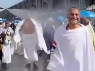 Mekke'de aşırı sıcaklar nedeniyle serinletme noktaları kuruldu