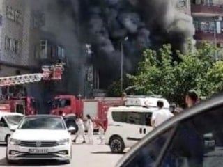 Mardin'de beyaz eşya tamiri yapılan iş yerinde yangın