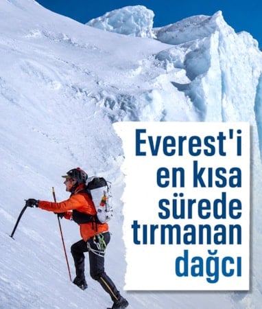 Everest'te yeni hız rekoru: 8 bin 849 metreye 9 saat 55 dakikada tırmandı