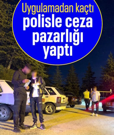 Burdur'da uygulamadan kaçan alkollü sürücü yakalanınca kesilen cezaları hesaplamaya çalıştı