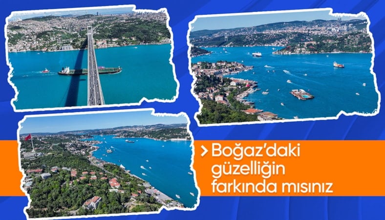 İstanbul Boğazı'nın turkuaz görüntüsü görenleri mest ediyor