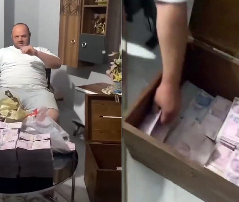 Kurbanlıklarını satan besici balya balya paralarla kamera karşısına geçti