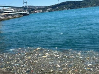 Ortaköy Sahili'nde çöp yığınları, vatandaşları rahatsız etti