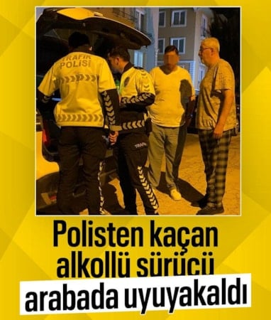 Bursa’da kazadan sonra kaçan alkollü sürücü, aracında uyurken yakalandı