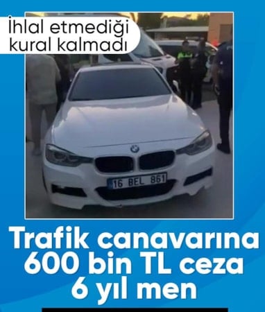 İzmir'de trafiği birbirine katan magandaya 610 bin TL ceza