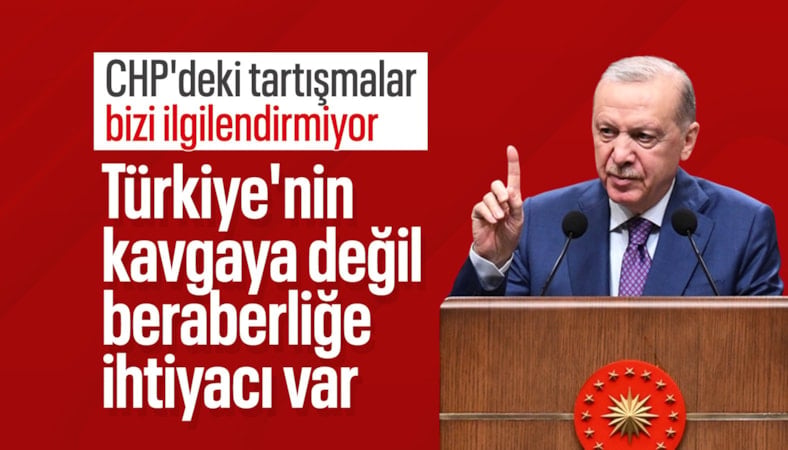 Cumhurbaşkanı Erdoğan: Ana muhalefetin içindeki tartışmalarla ilgilenmiyoruz
