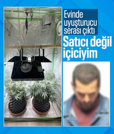 Sarıyer'de evden uyuşturucu serası çıktı: Satıcı değil içiciyim