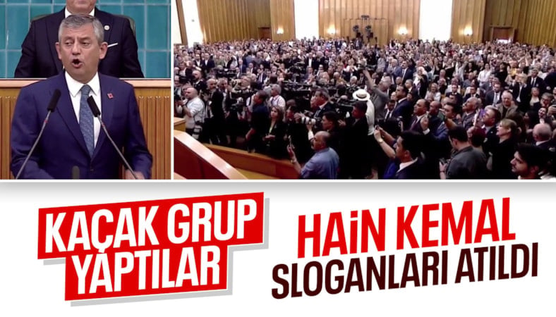 Özgür Özel grup toplantısı yaptı, "Hain Kemal" sloganları atıldı