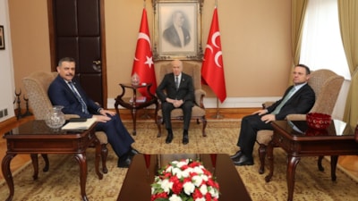 Akın Gürlek ve Mustafa Çiftçi'den Bahçeli'ye ziyaret