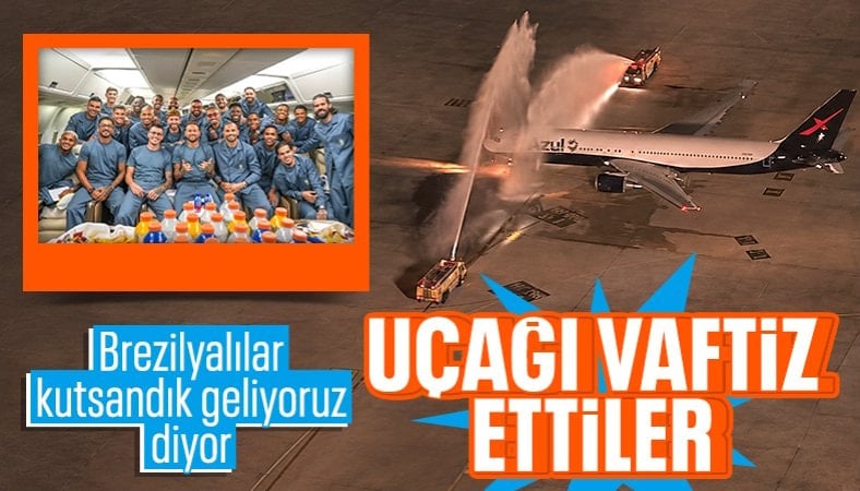 Brezilya Milli Takımı'nı taşıyan uçak vaftiz edildi