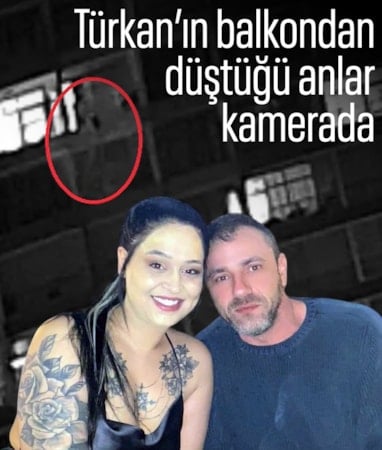 Ankara'da balkondan düşerek ölen Türkan Biçer'in düştüğü anlar kameralara yansıdı