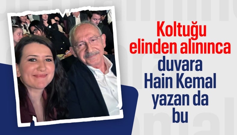 Kılıçdaroğlu övgüleriyle bilinen Gökçe Gökçen, duvarlara 'Hain Kemal' yazdı