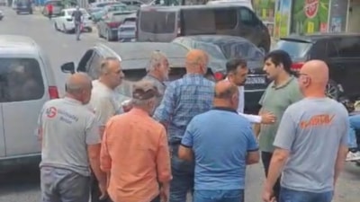 İstanbul'da trafikte yumruklu kavga