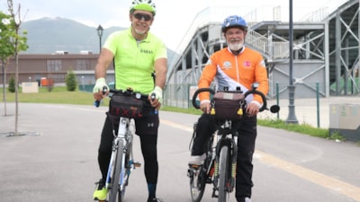 Kayseri'de sağlık için pedal çeviriyorlar