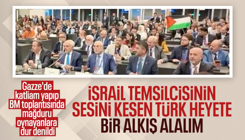 Vedat Işıkhan kürsüden İsrail'e yüklendi: İsrailli diplomat tepkiler nedeniyle konuşamadı