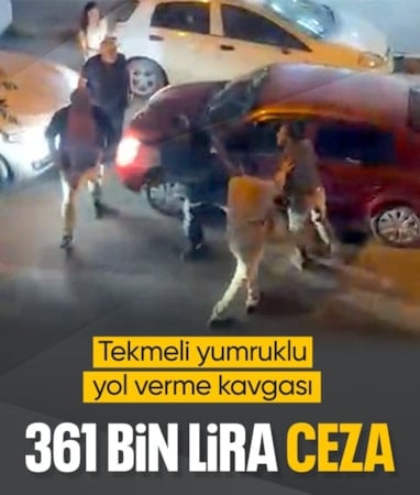 İstanbul'da tekmeli yumruklu yol verme kavgası