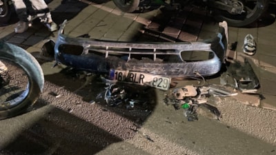 Bursa'da kaza sonrası kaçan alkollü sürücü, otomobilinin düşen plakasından yakalandı