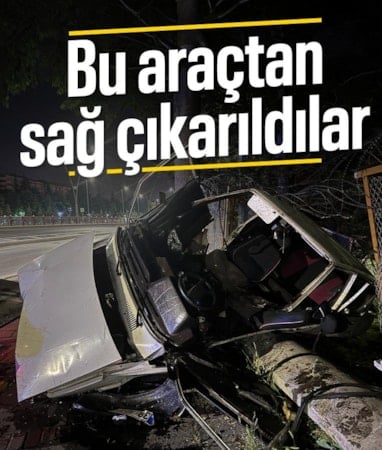 Kayseri'de kontrolden çıkan otomobil bahçeye uçtu: 3 yaralı
