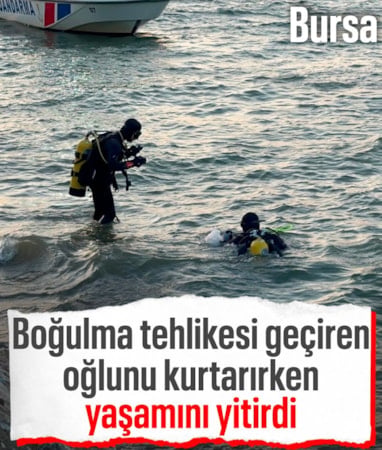 Bursa'da gölde çırpınan oğlunu kurtarırken hayatını kaybetti