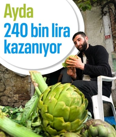 Bursa'da enginar soyarak ayda 240 bin lira kazanıyorlar