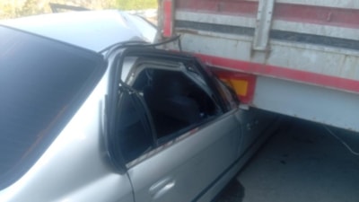 Ankara'da otomobil, park halidneki tıra çarptı: 4 yaralı