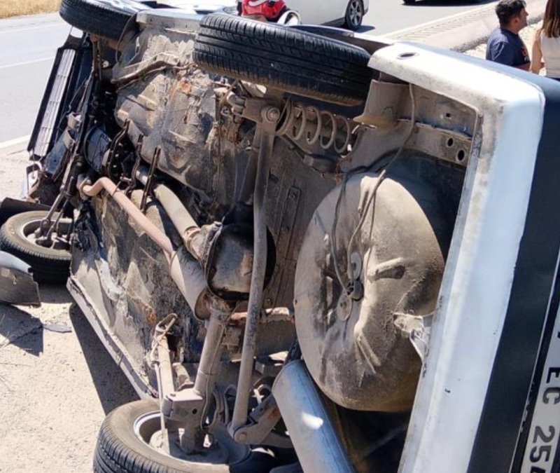 Gaziantep'te ters dönen araçtaki 8 aylık bebek hayatını kayb