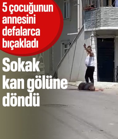 Kocaeli'de eşini sokak ortasında bıçaklayan şüpheliye linç girişimi